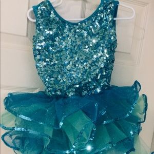 ribboned, sequined , dance costume MC